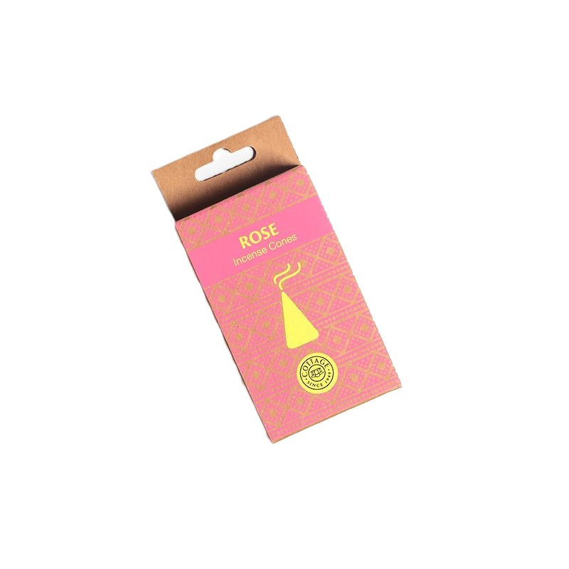 Rose - Incense Cones - 15 Cones & Stand