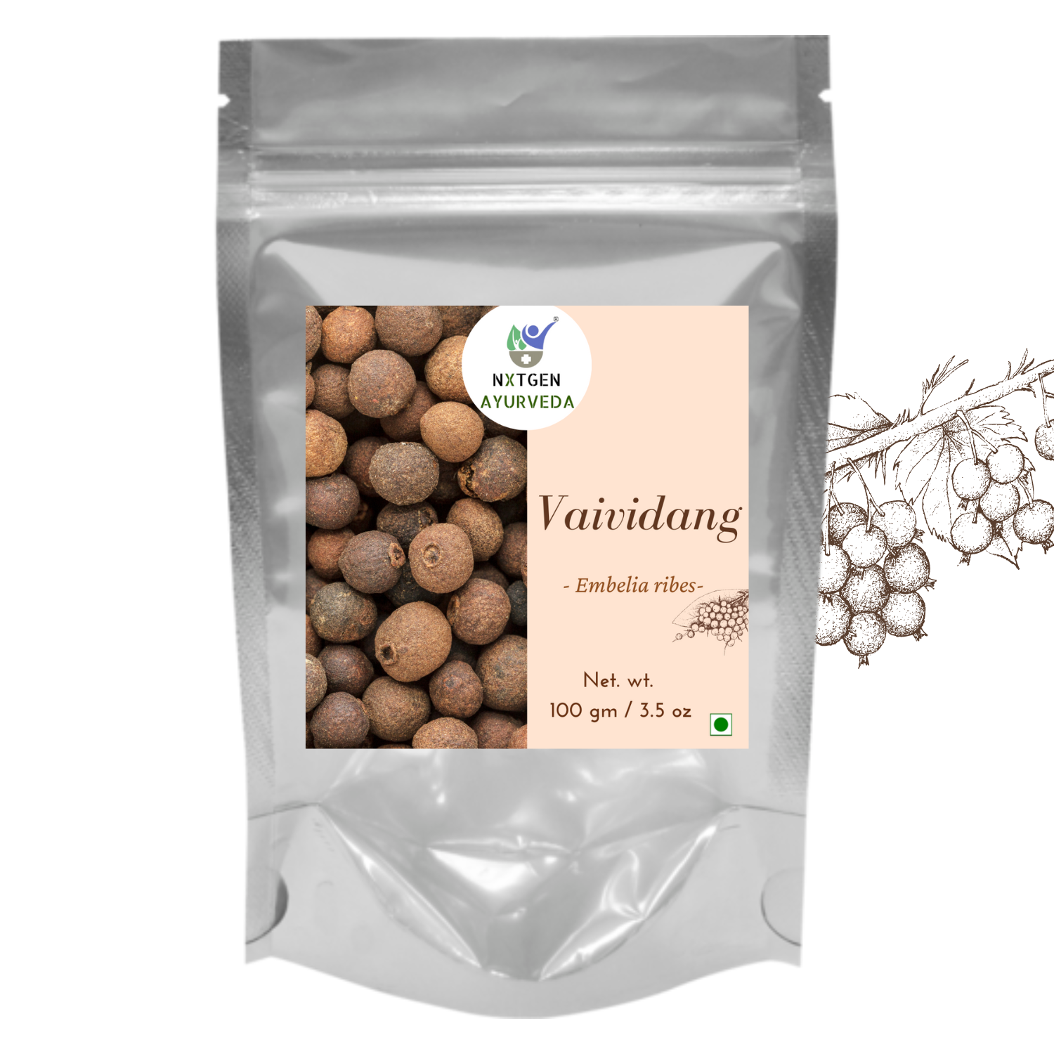 Nxtgen Ayurveda Vai Vidang / Bai Vidang  - 100 gms