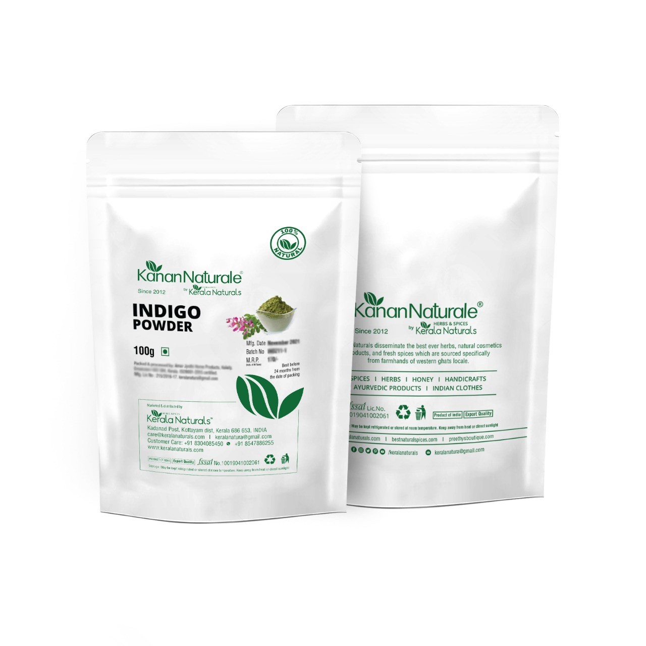 Kerala Naturals Indigo Leaf Powder 2 * 100gm