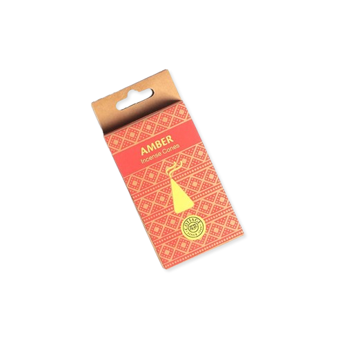 Amber - Incense Cones - 15 Cones & Stand