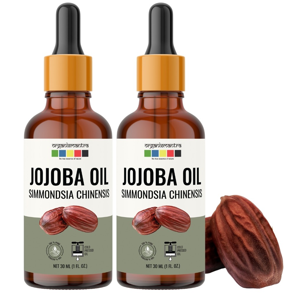Organix Mantra Jojoba Oil, Cold Pressed Organic Oil, 30ML x 2