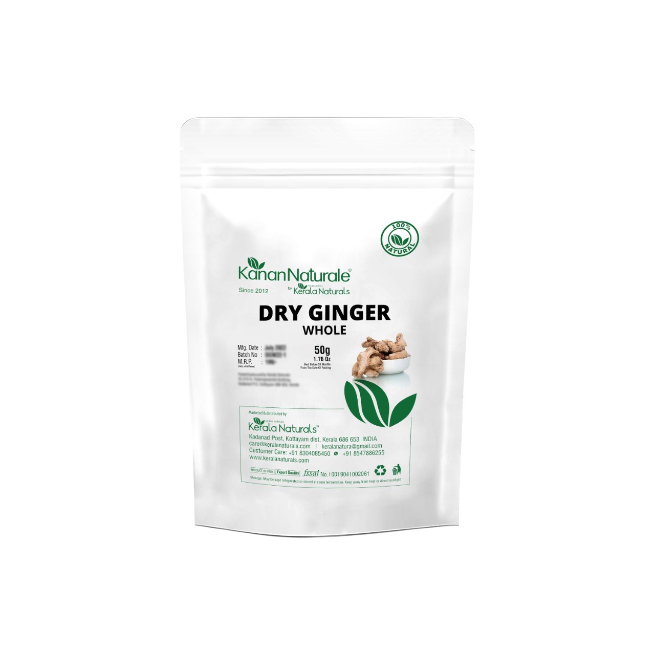 Kerala Naturals  Dry Ginger Whole 2 * 50gm