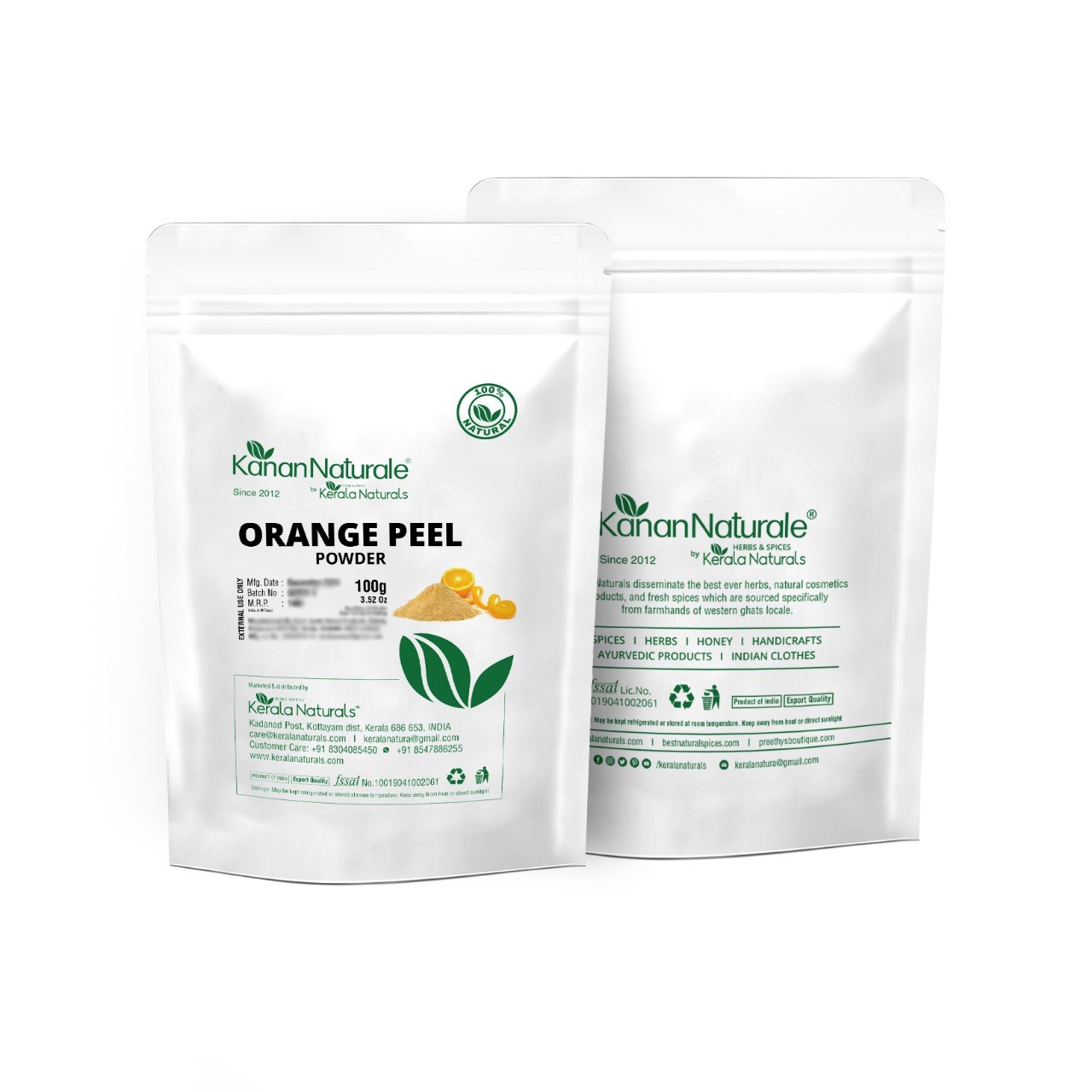 Kerala Naturals Orange peel powder 2 * 100gm