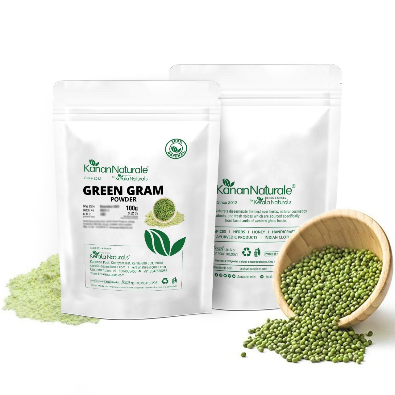 Kerala Naturals Green Gram Powder 2 * 100gm