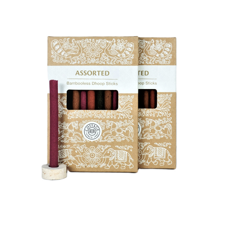 Assorted - Bambooless Dhoop Sticks - 10 Sticks