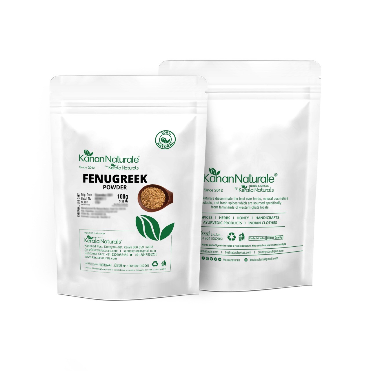 Kerala Naturals Fenugreek Powder  2 * 100gm