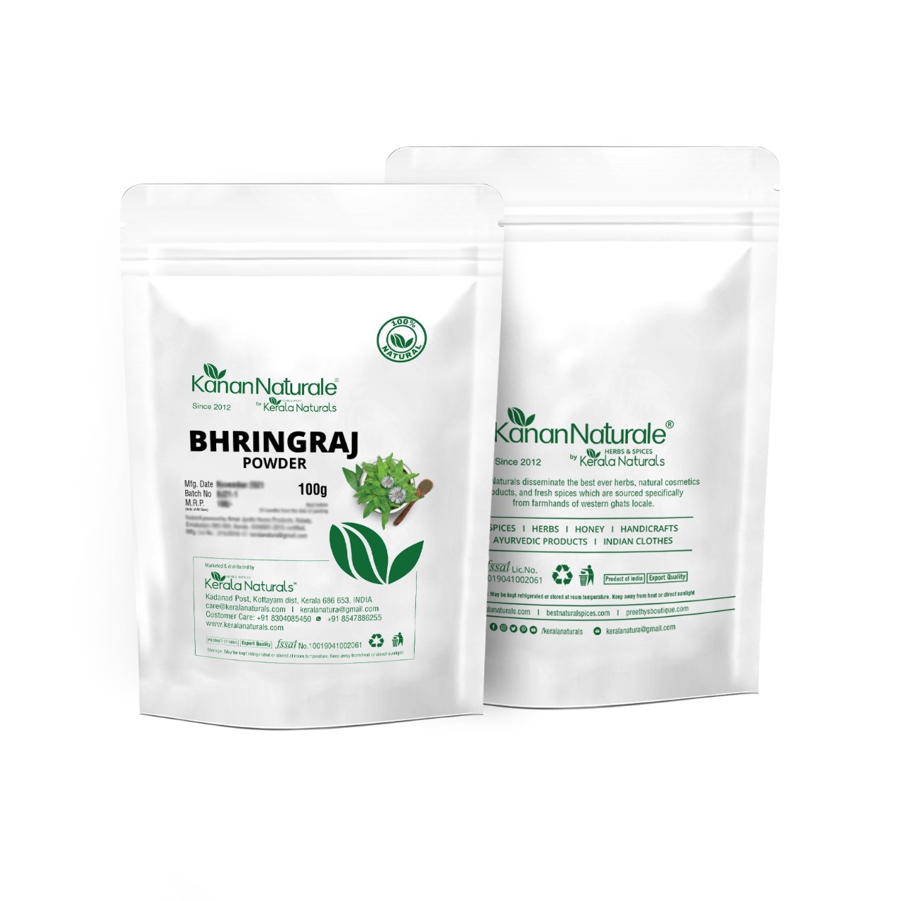 Kerala Naturals Bhringraj Powder  2 * 100gm
