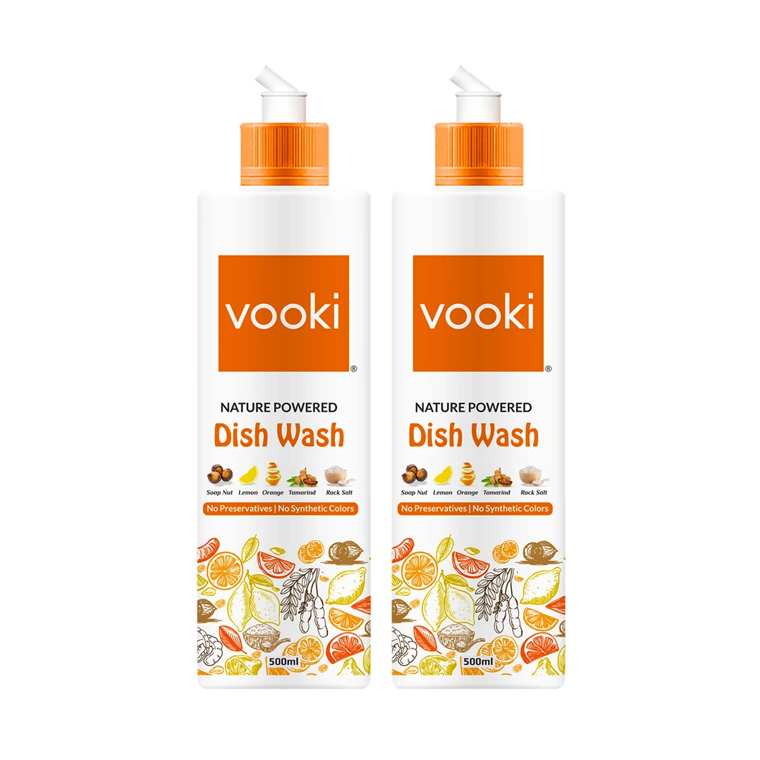 Nature Powered Dishwash Liquid - 500 ML (Pack of 2)