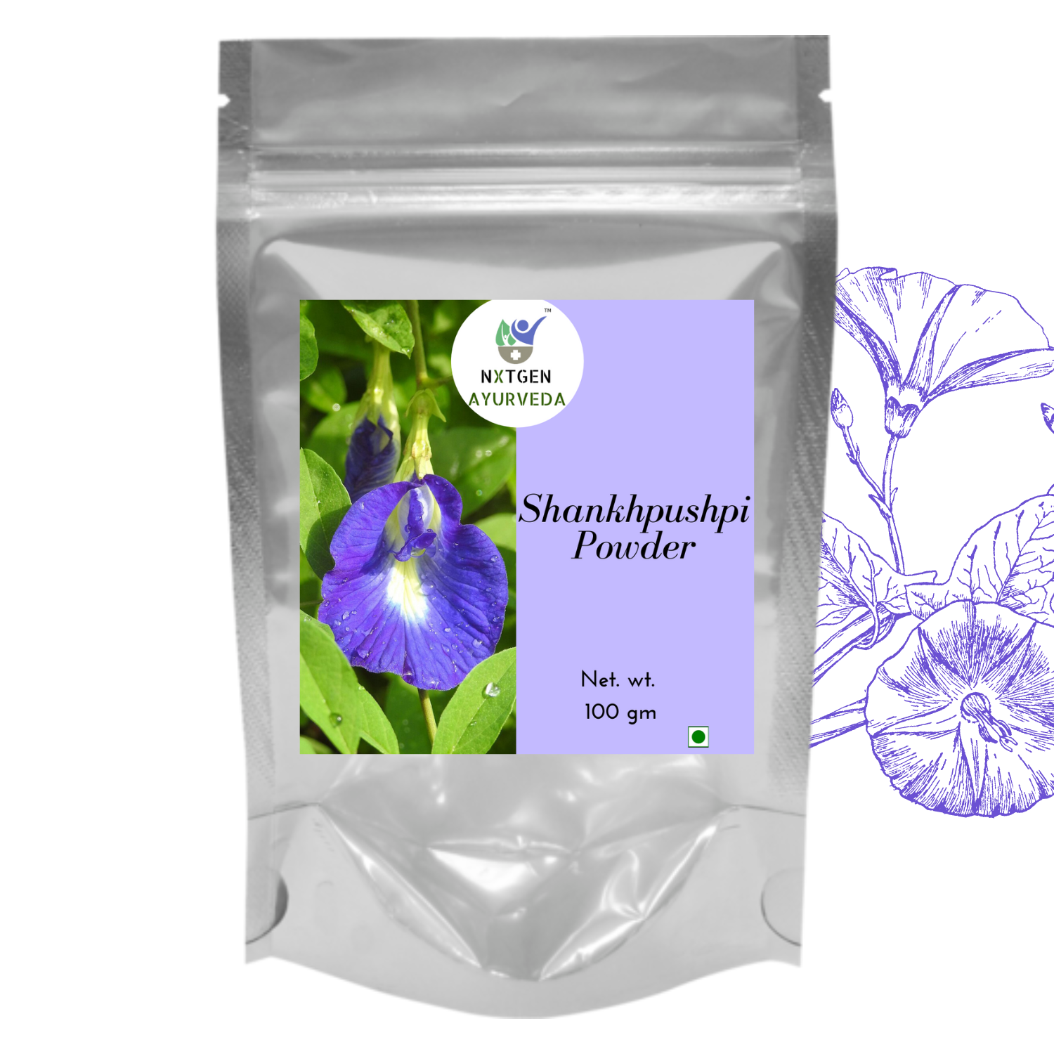 Nxtgen Ayurveda Shankhpushpi Powder - 100 gms